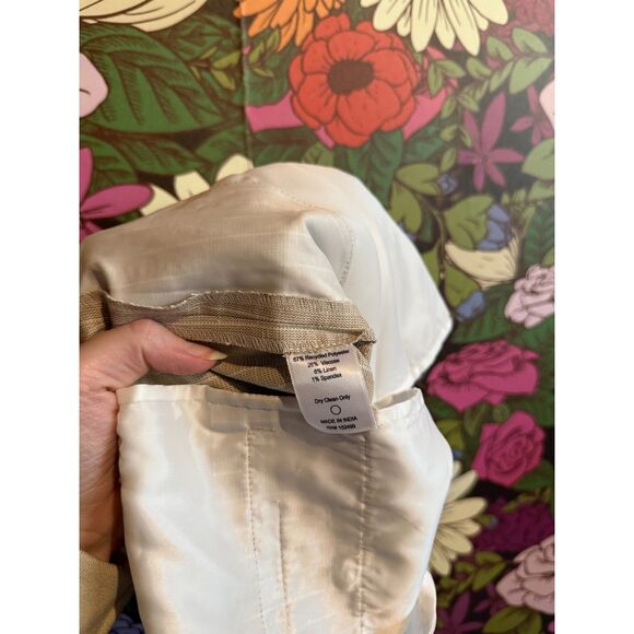 NEW Amour Vert Taper Linen Trouser in San Diego Natural Stripe Size 4 with Tags - Picture 7 of 7